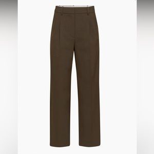 Aritzia Wilfred chocolate brown Effortless Pants